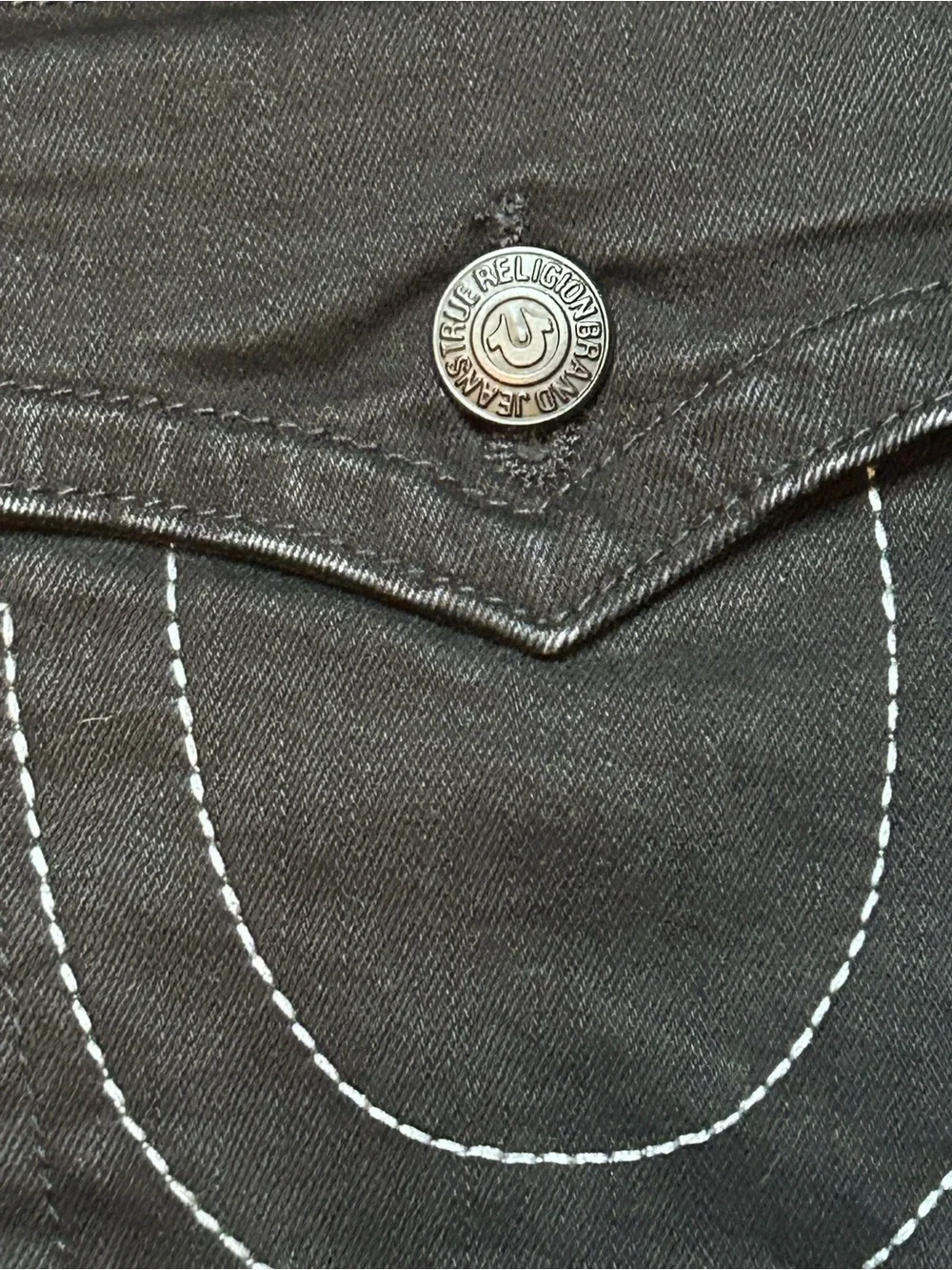 True Religion Ricky Relaxed Straight Jeans in Black